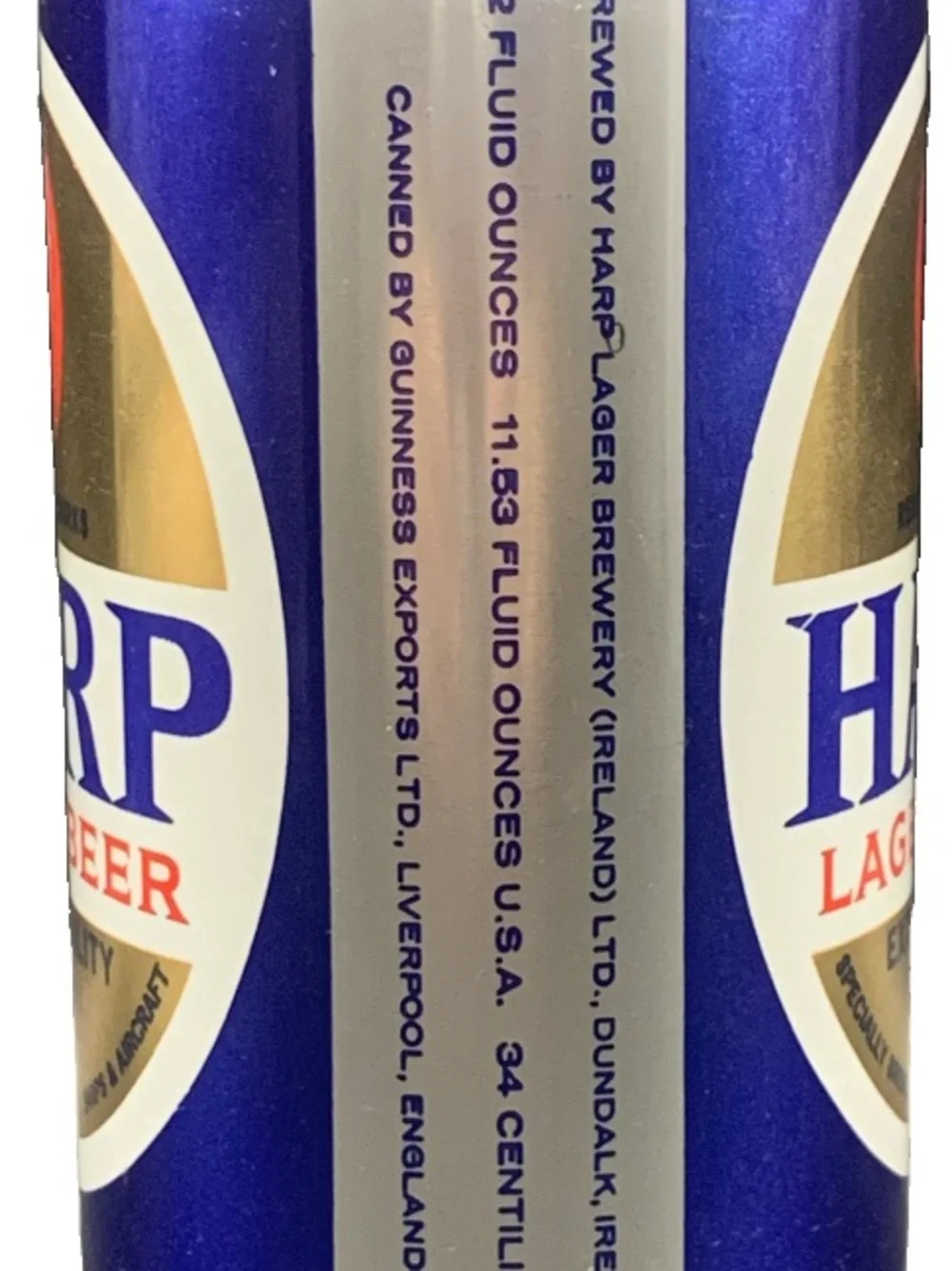 Vintage Beer Can Harp Lager Beer Extra Quality Empty Steel Can England